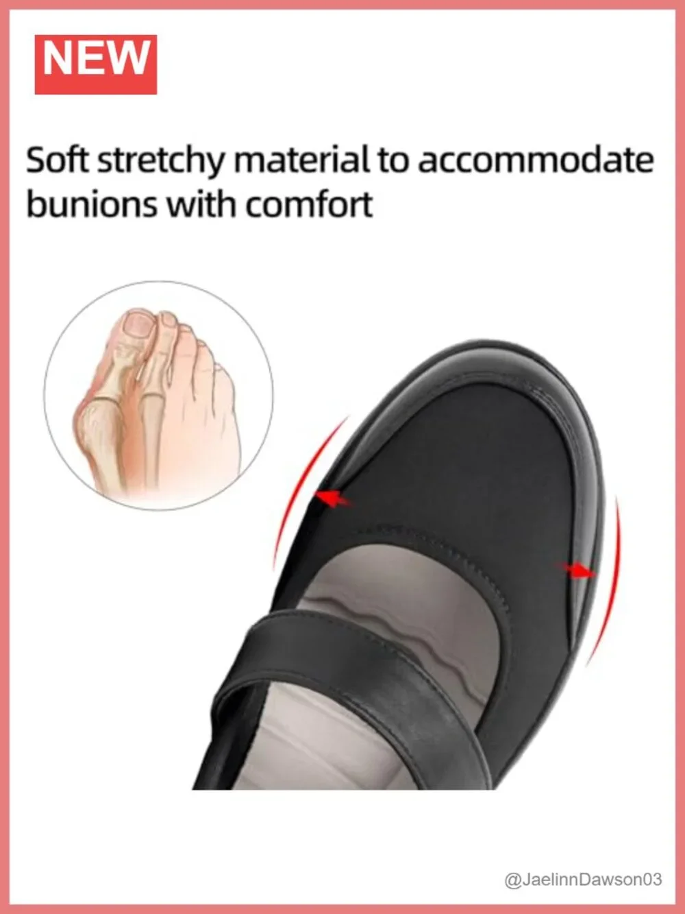 Women Orthopedic Mary Jane Flats Comfortable Bunion Walking Shoes Round Toe